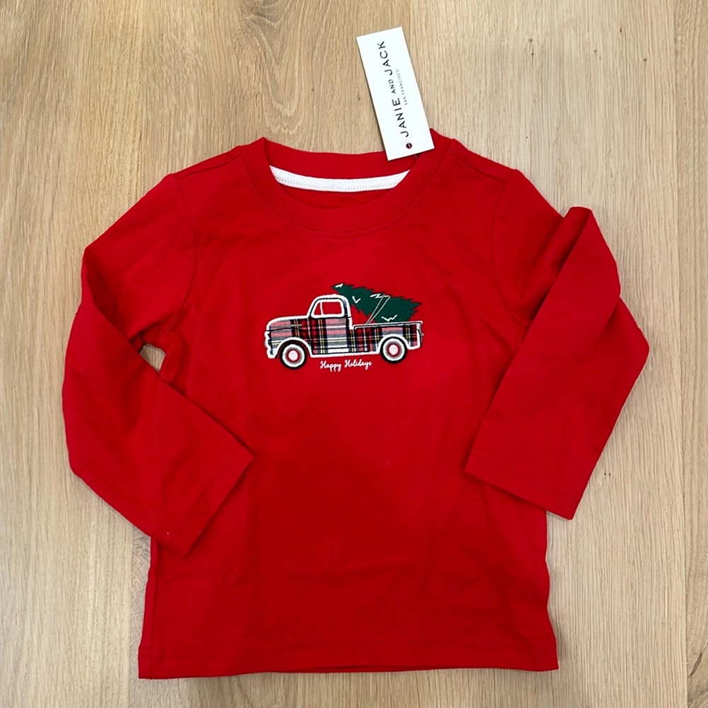 New Janie and Jack red shirt 12-18m